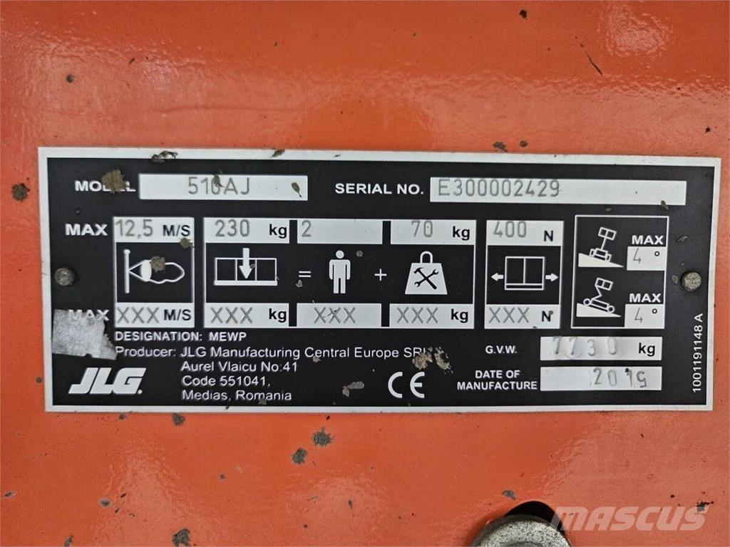 JLG 510AJ Karos emelők