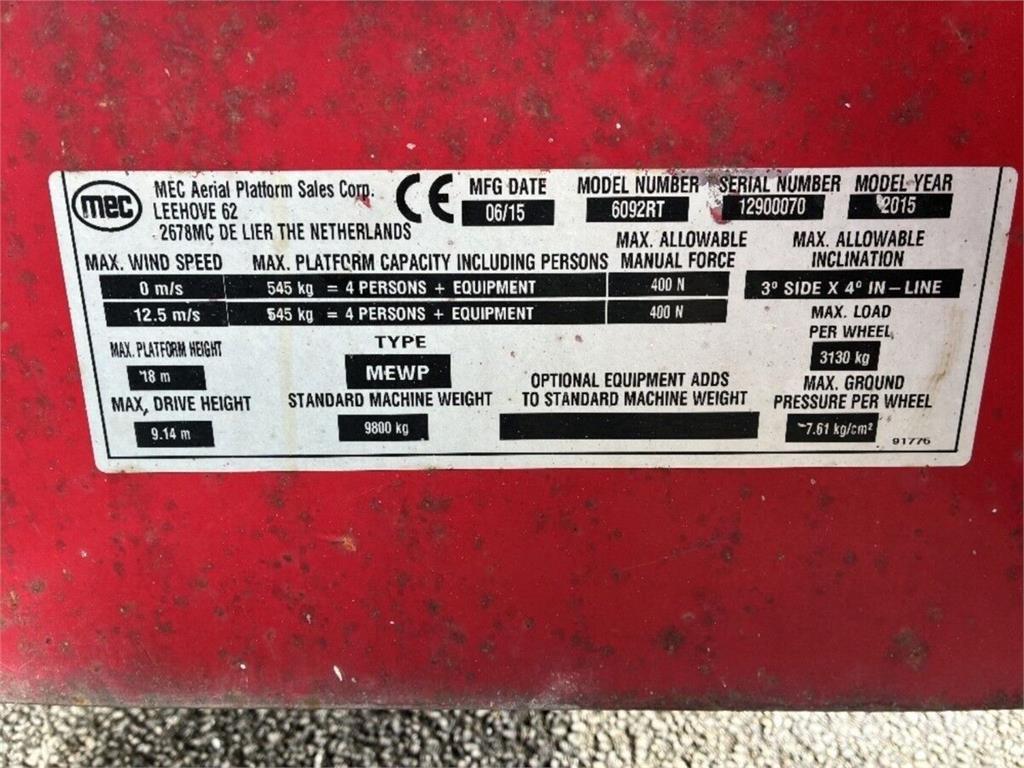 MEC 6092RT Ollós emelők