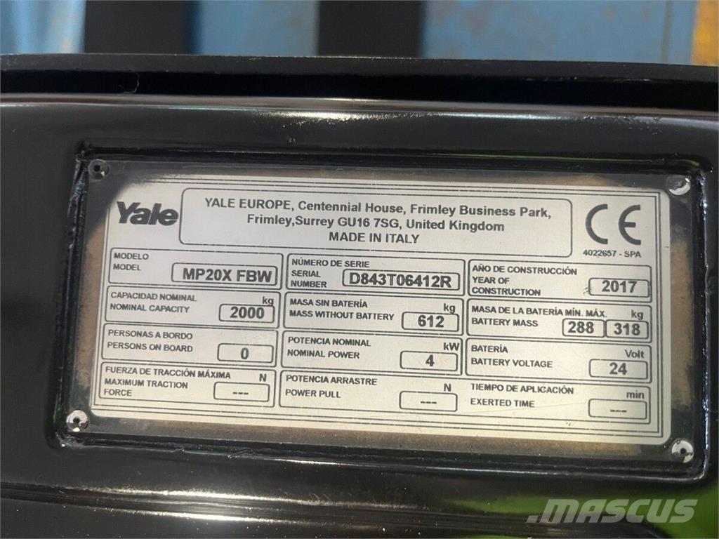 Yale MP20X Anyagmozgatás - Egyebek
