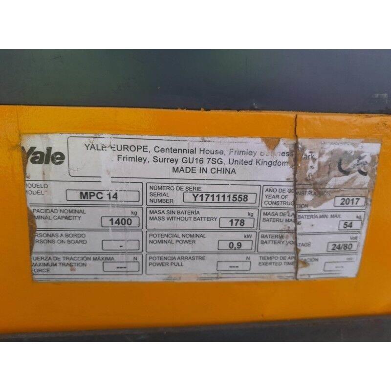 Yale MPC14 Alacsony emelőkocsi