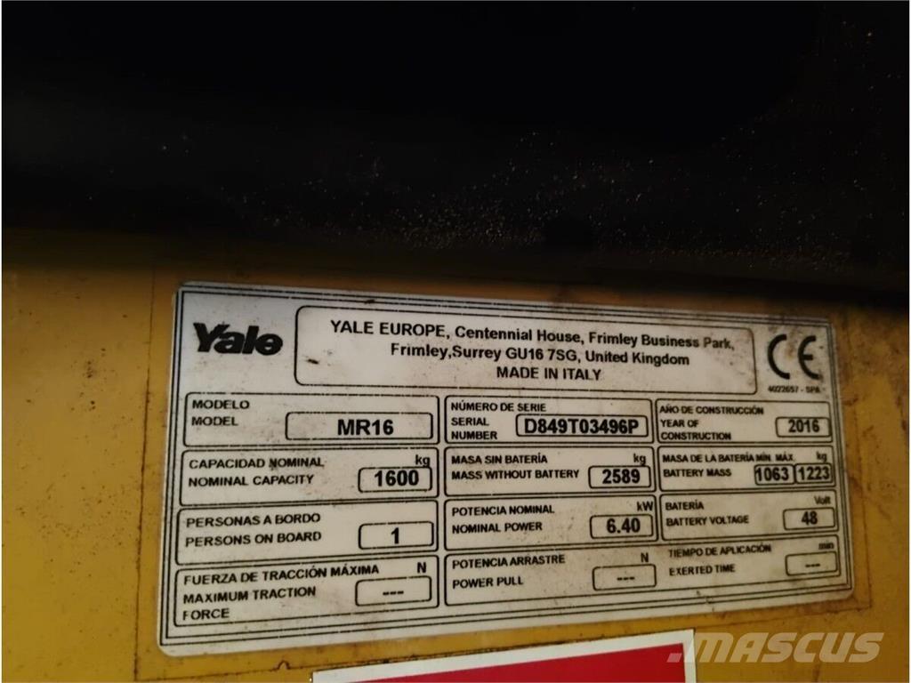 Yale MR16 Anyagmozgatás - Egyebek