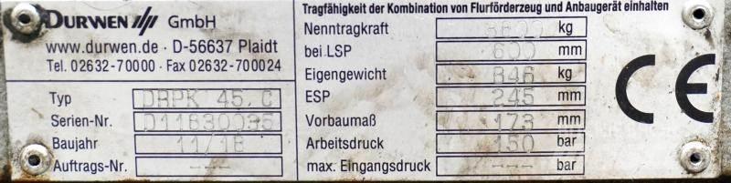Durwen DRPK45C Anyagmozgatás - Egyebek