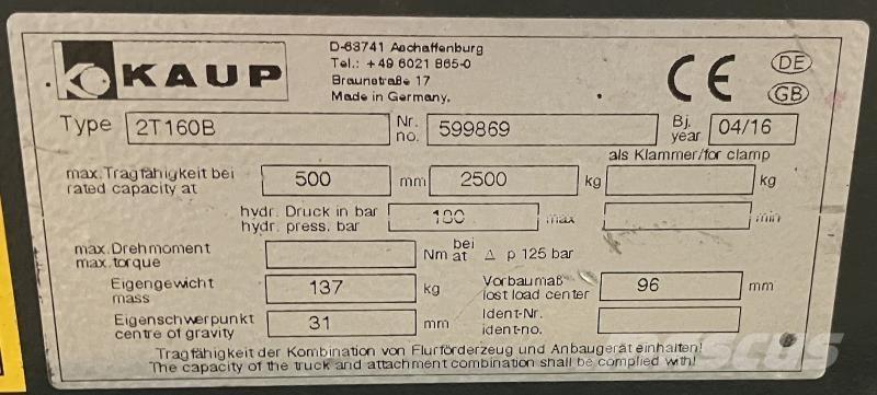 Kaup 2T160B Egyéb adapterek és tartozékok