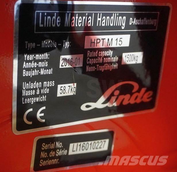 Linde HPT M 15 Kézi raklapemelő