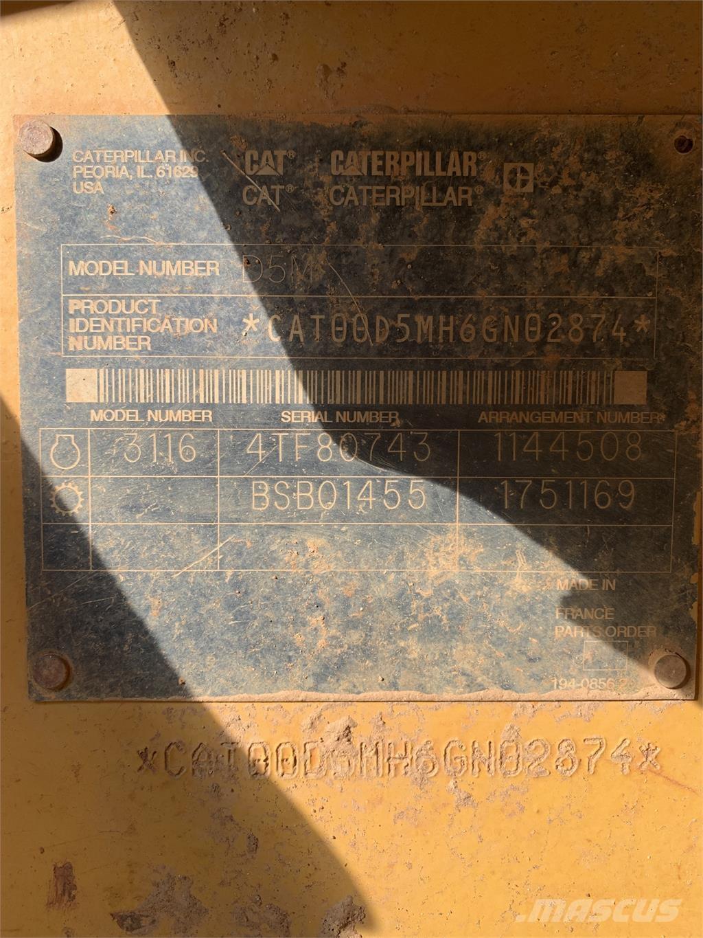 CAT D5M Építőipar - Egyebek