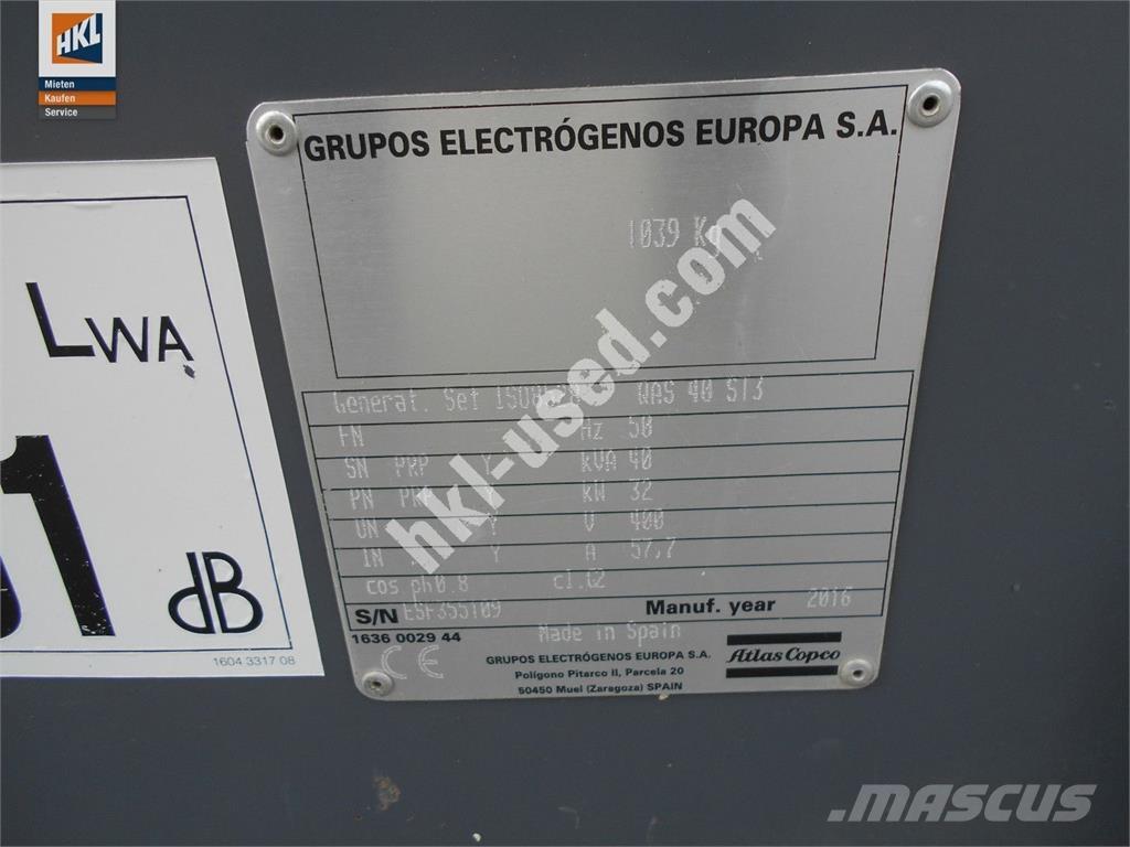 Atlas Copco QAS 40 KDS Egyéb Áramfejlesztők