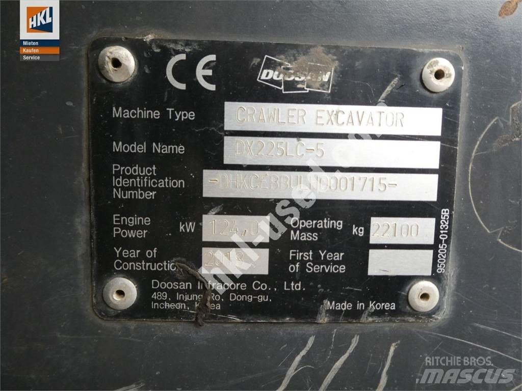 Doosan DX 225 LC-5 Lánctalpas kotrók