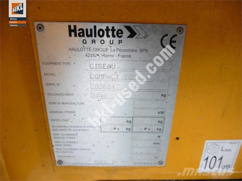 Haulotte COMPACT 10 DX Építőipar - Egyebek