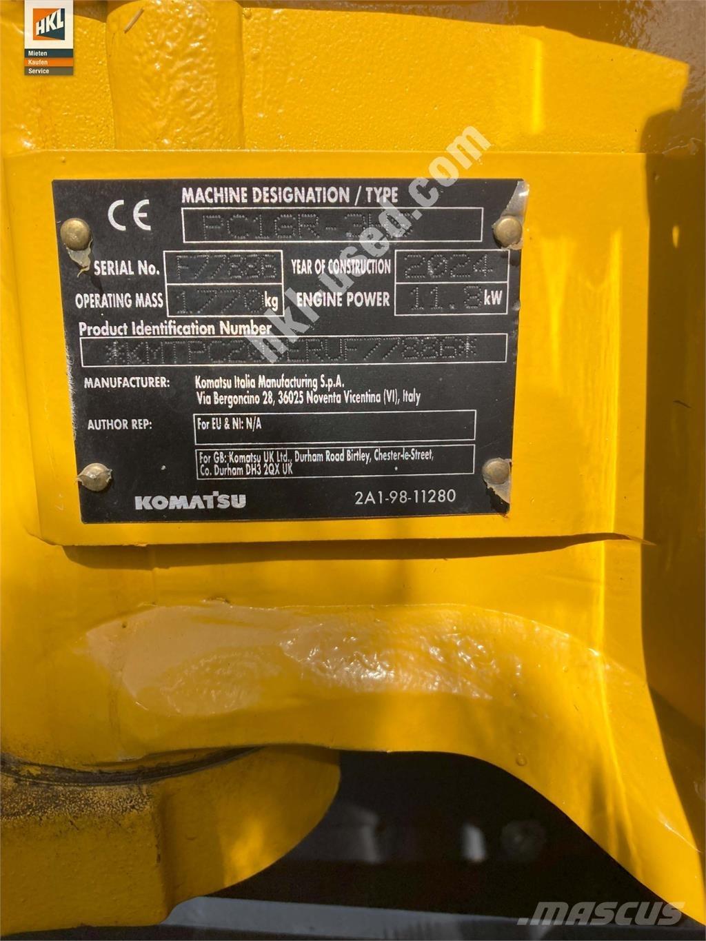 Komatsu PC 16 R-3HS Mini kotrók < 7t