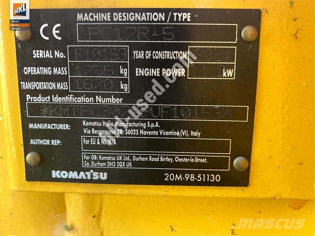Komatsu PC 17 R-5 Mini kotrók < 7t