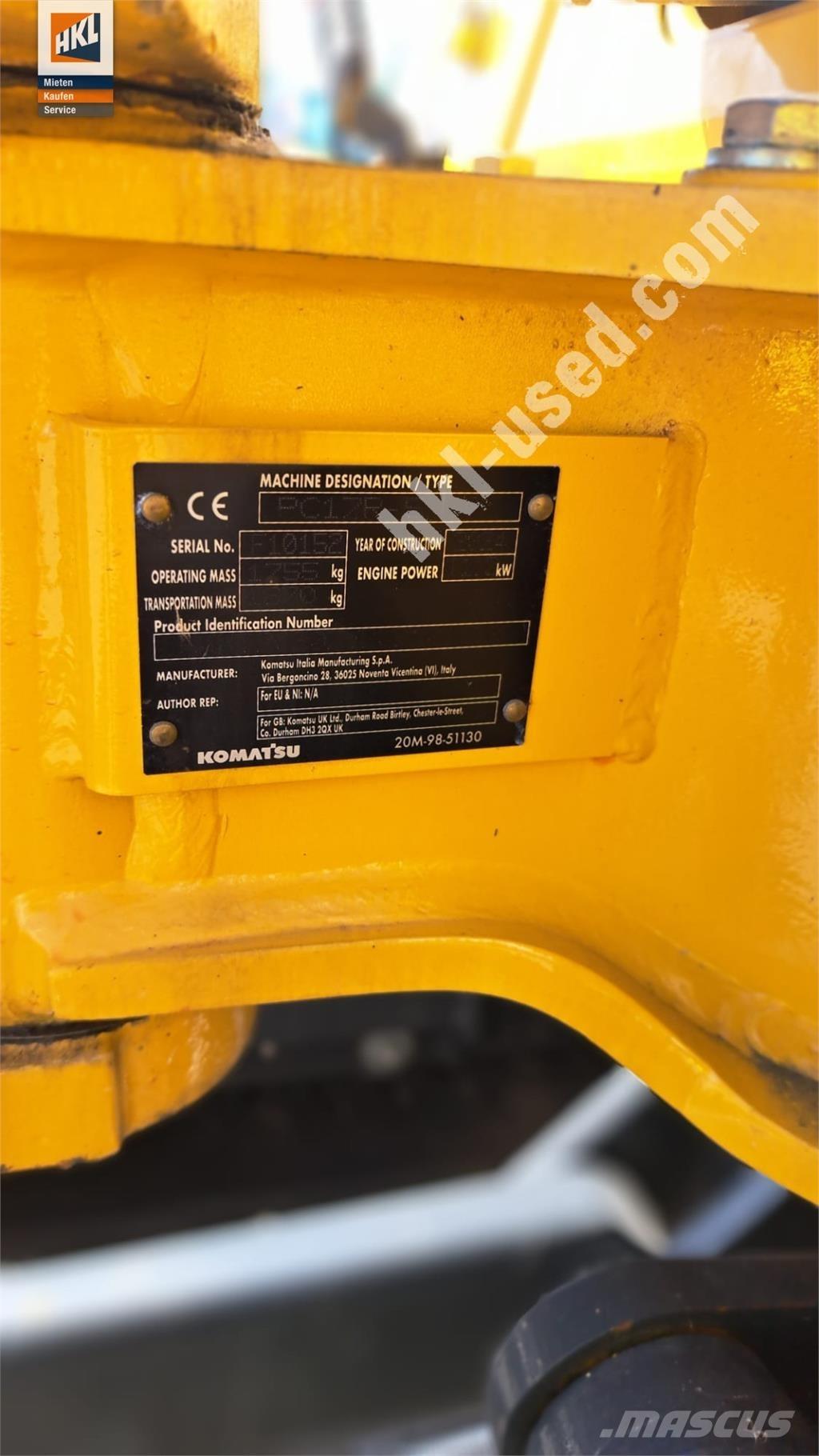 Komatsu PC 17 R-5 Mini kotrók < 7t