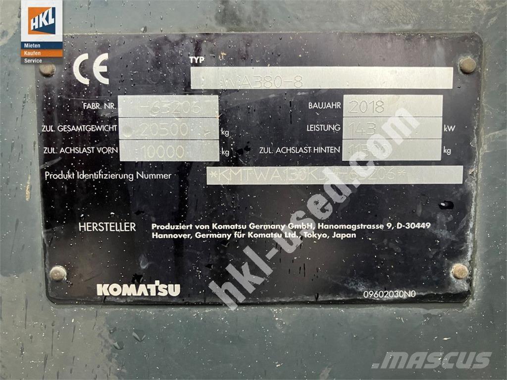 Komatsu WA 380-8 Gumikerekes homlokrakodók