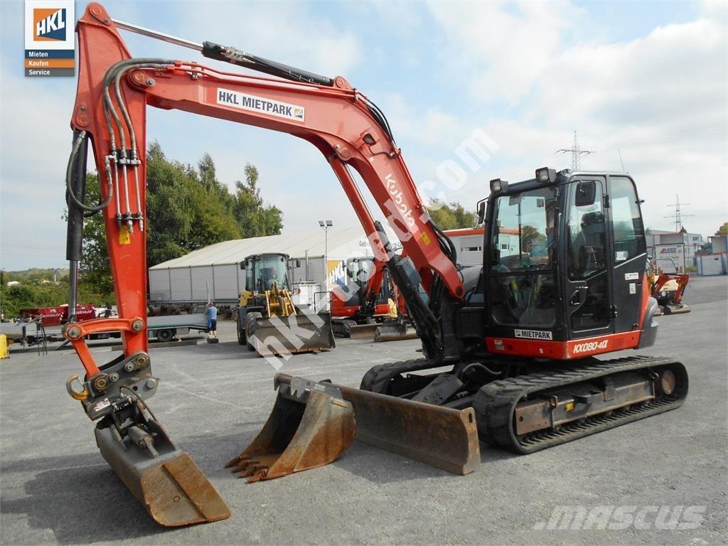 Kubota KX 080-4 Mini kotrók < 7t