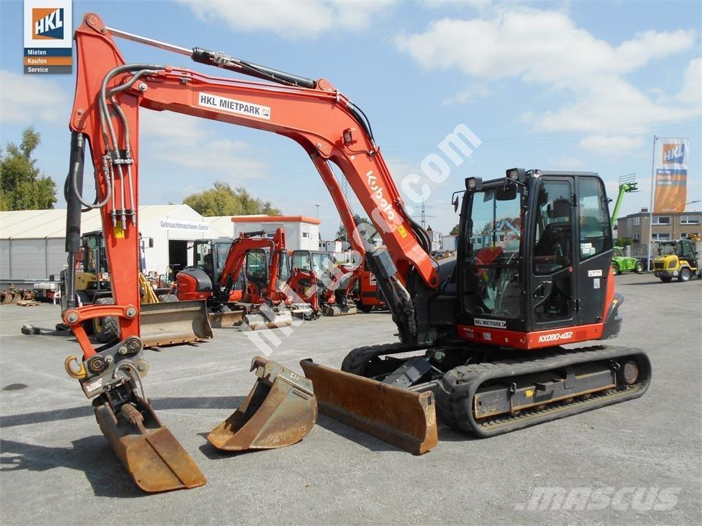 Kubota KX 080-4 Mini kotrók < 7t