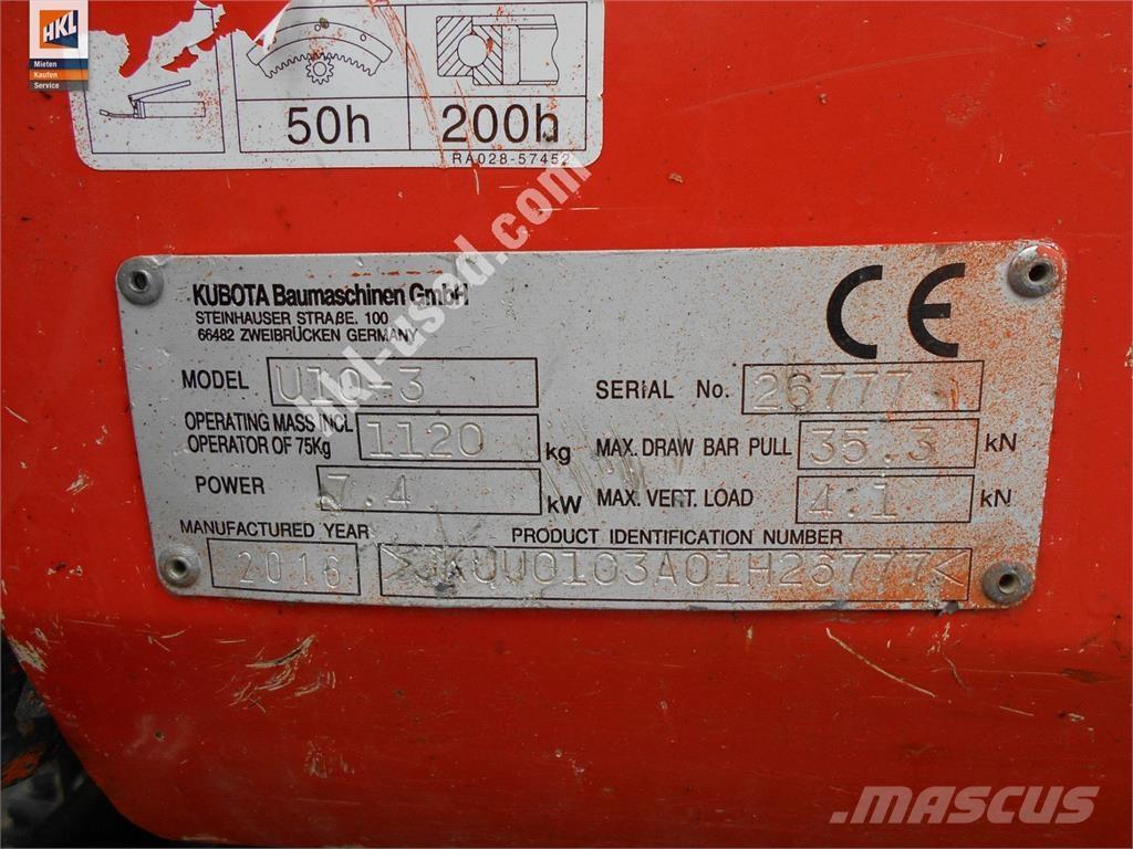 Kubota U 10-3 Mini kotrók < 7t