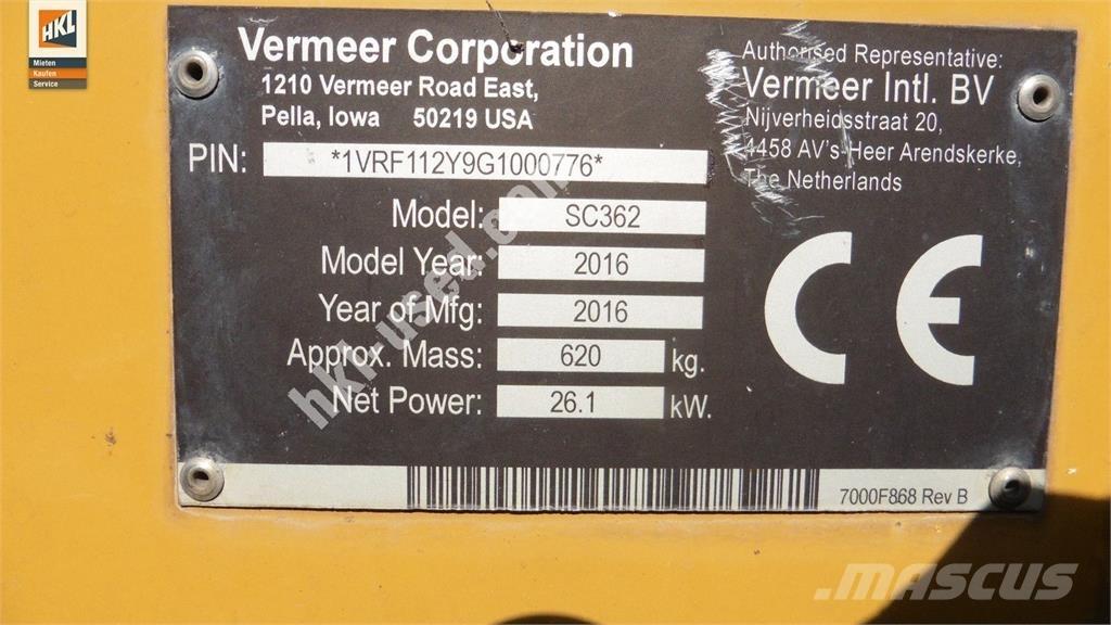 Vermeer SC 362 Építőipar - Egyebek