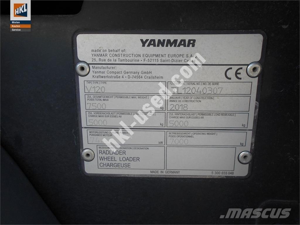 Yanmar V 120 Gumikerekes homlokrakodók