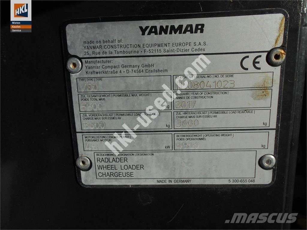 Yanmar V 80 Gumikerekes homlokrakodók