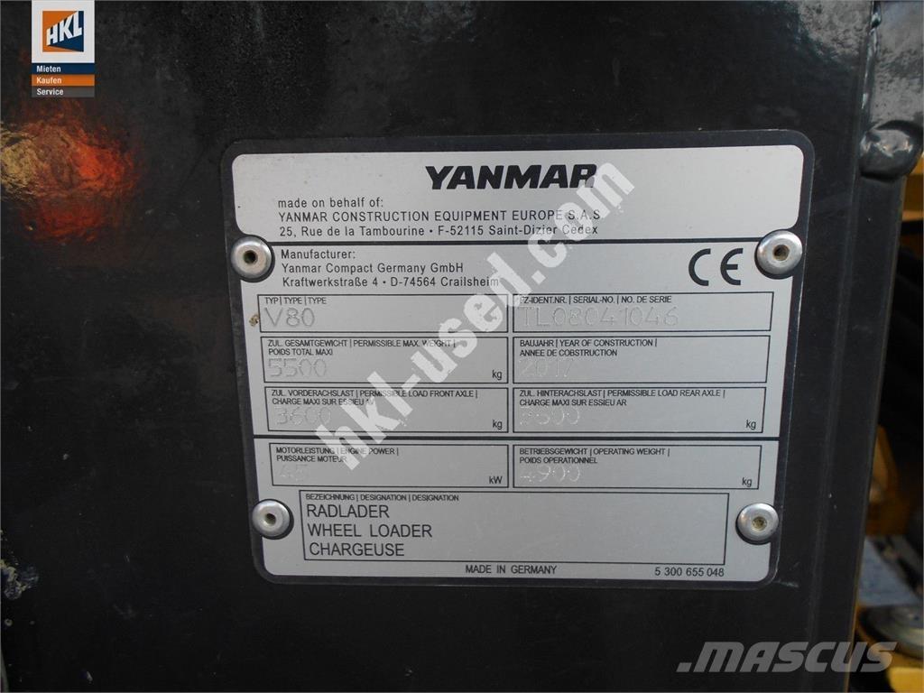 Yanmar V 80 Gumikerekes homlokrakodók