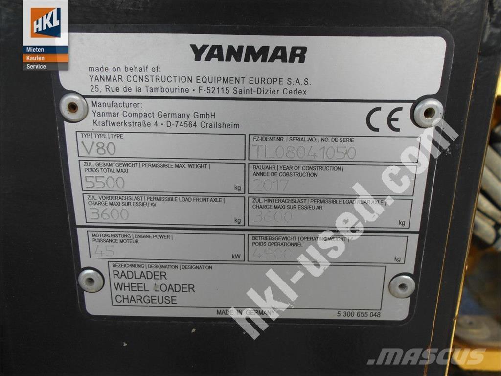Yanmar V 80 Gumikerekes homlokrakodók