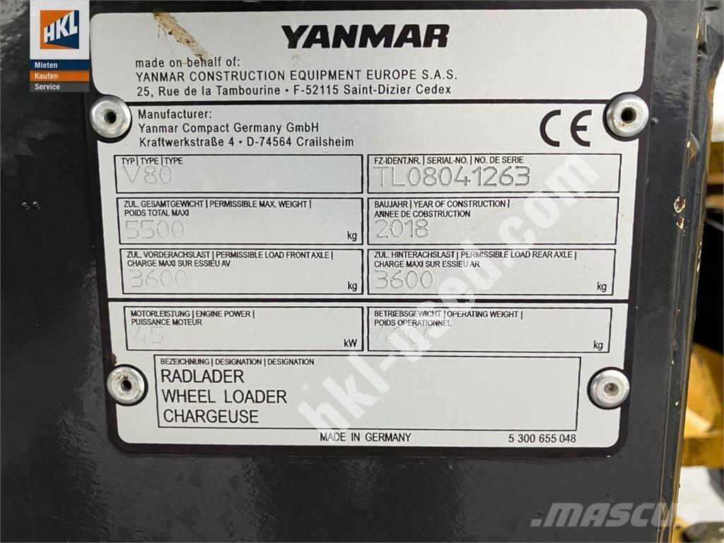 Yanmar V 80 Gumikerekes homlokrakodók