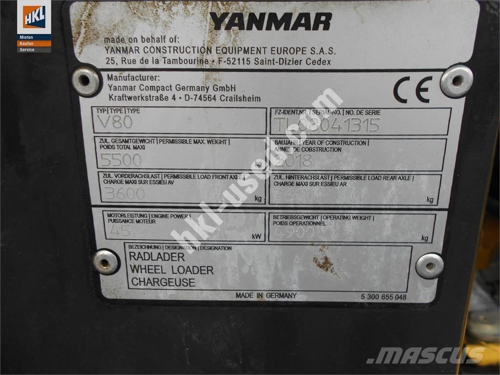 Yanmar V 80 Gumikerekes homlokrakodók