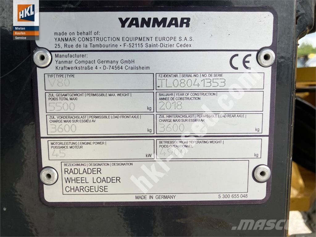 Yanmar V 80 Gumikerekes homlokrakodók
