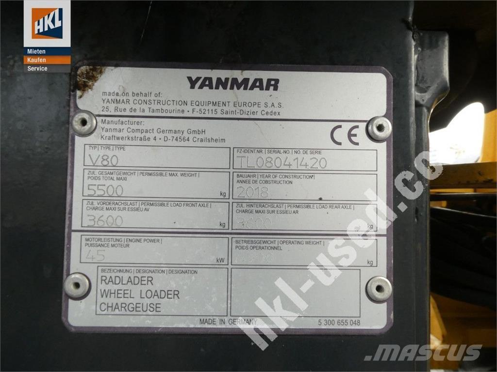 Yanmar V 80 Gumikerekes homlokrakodók