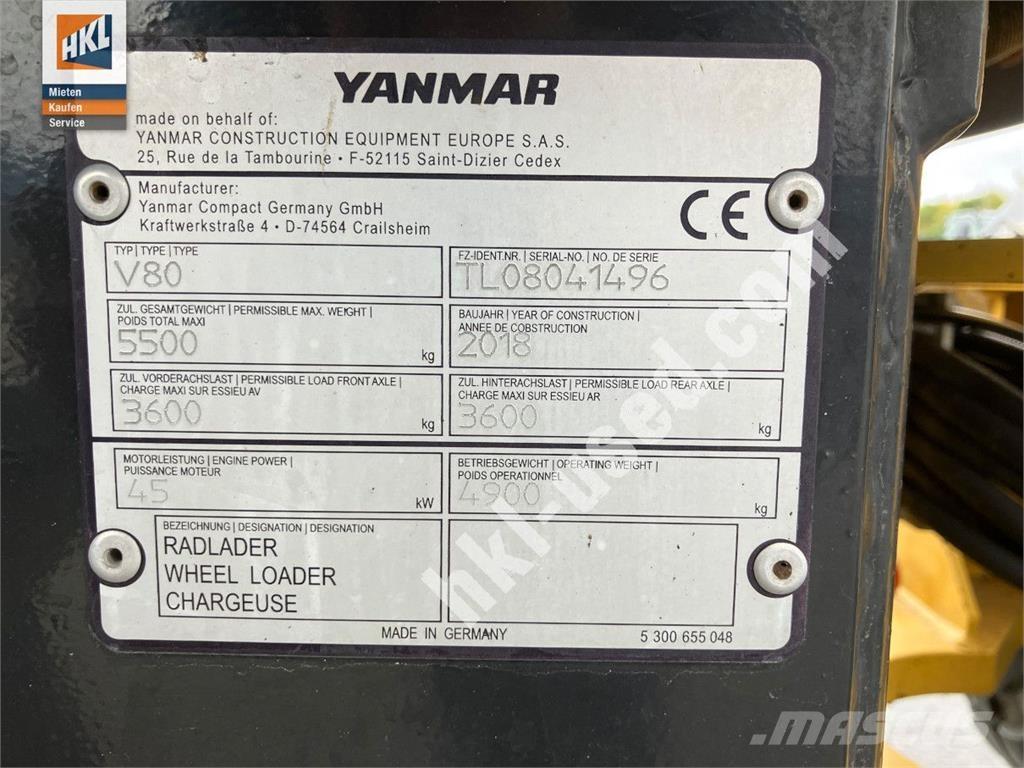 Yanmar V 80 Gumikerekes homlokrakodók
