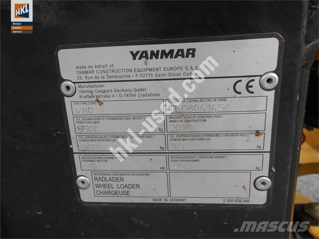 Yanmar V 80 Gumikerekes homlokrakodók