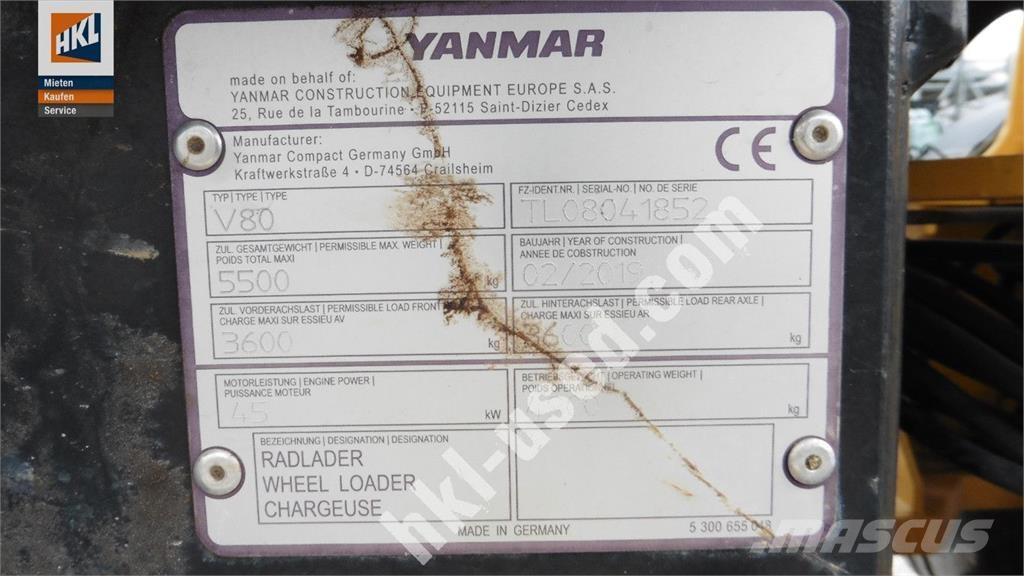 Yanmar V 80 Gumikerekes homlokrakodók