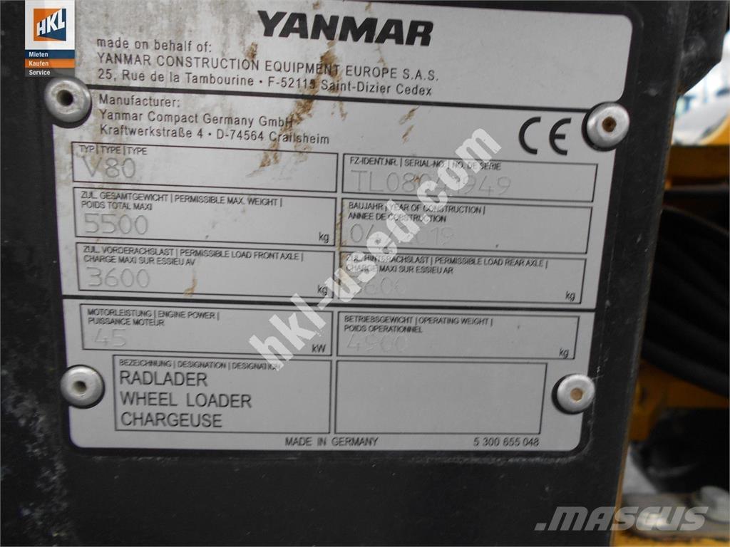Yanmar V 80 Gumikerekes homlokrakodók