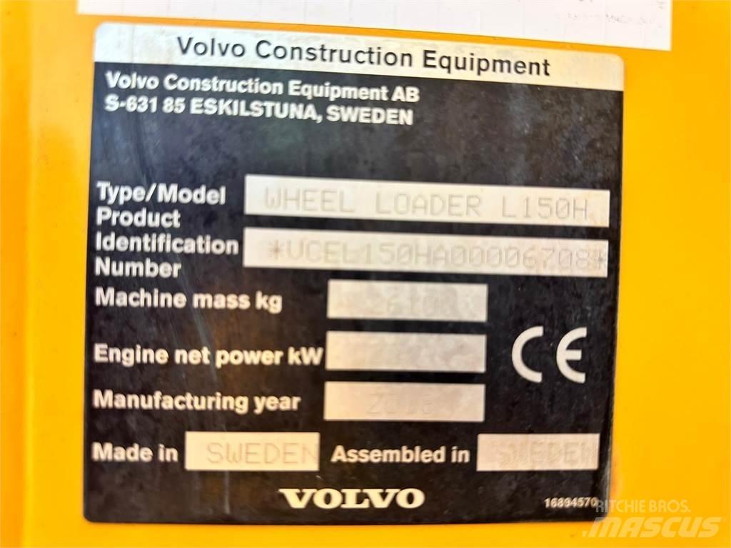  2018 Volvo L150H Gumikerekes homlokrakodók