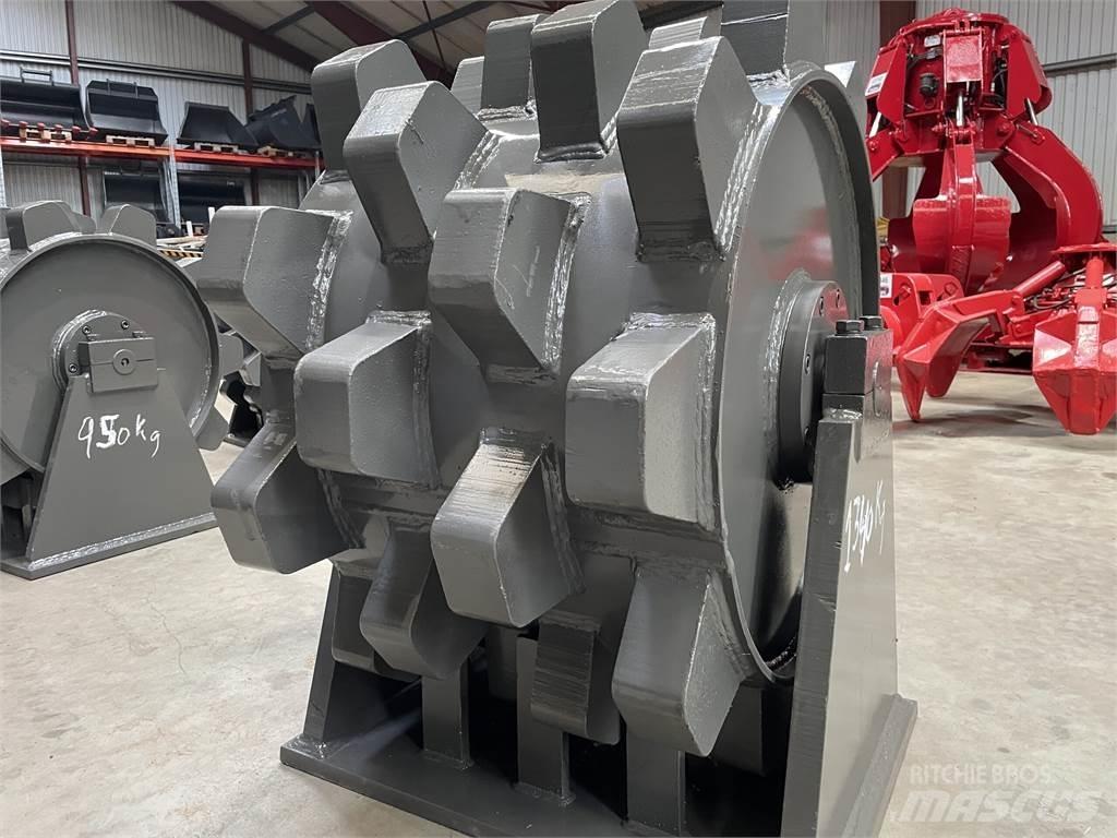  650 mm kompaktorhjul Pneumatikus kerekes hengerek