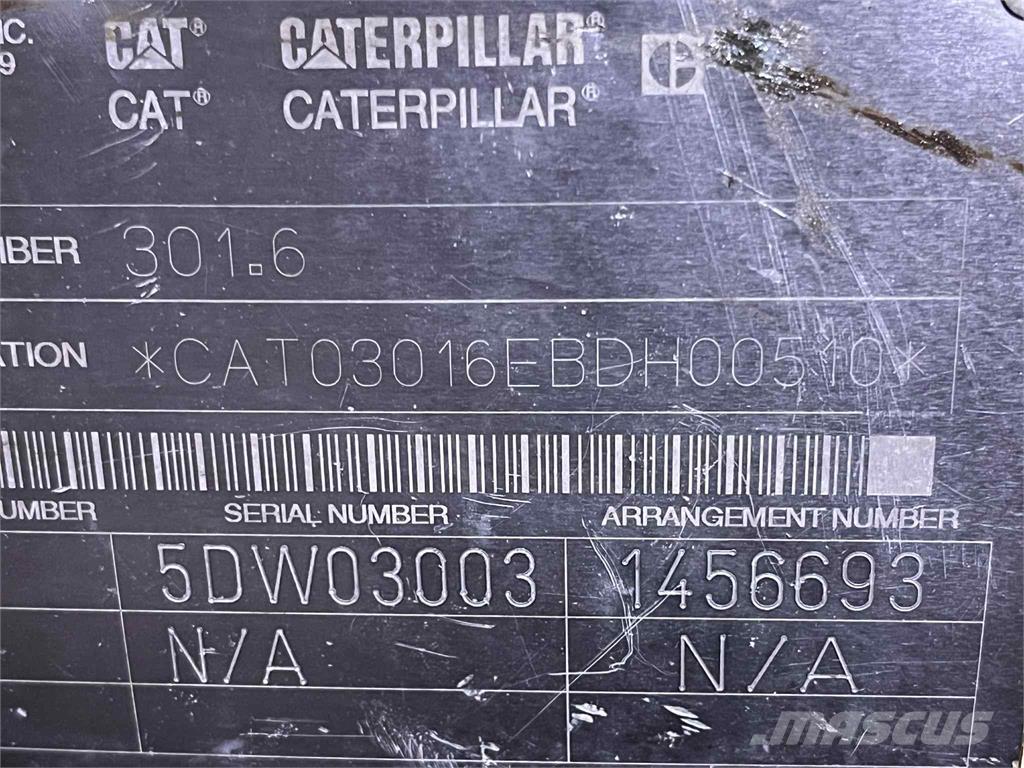 CAT 301.6 Gravemaskine Lánctalpas kotrók