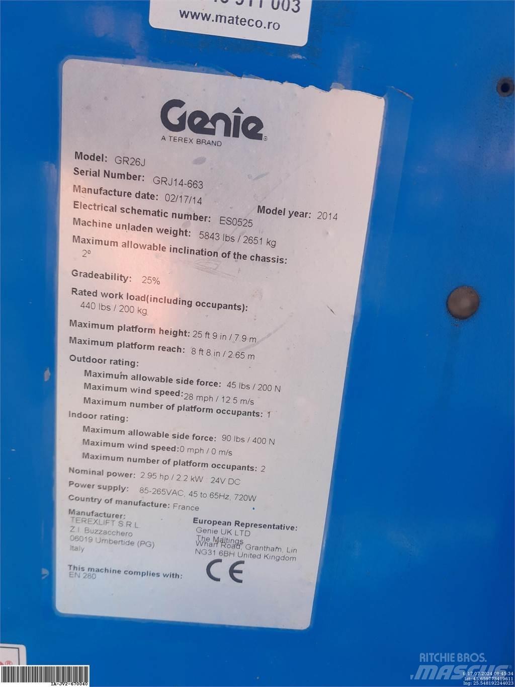 Genie GR26J Személyemelők
