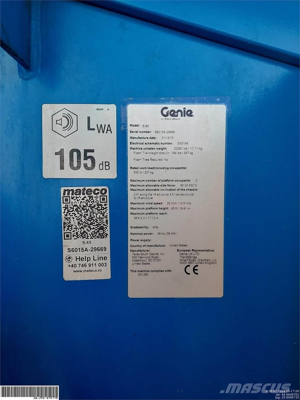 Genie S-65 Teleszkópos emelők