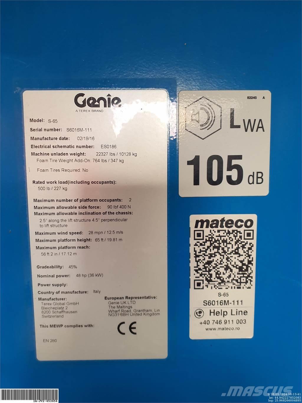 Genie S-65 Karos emelők