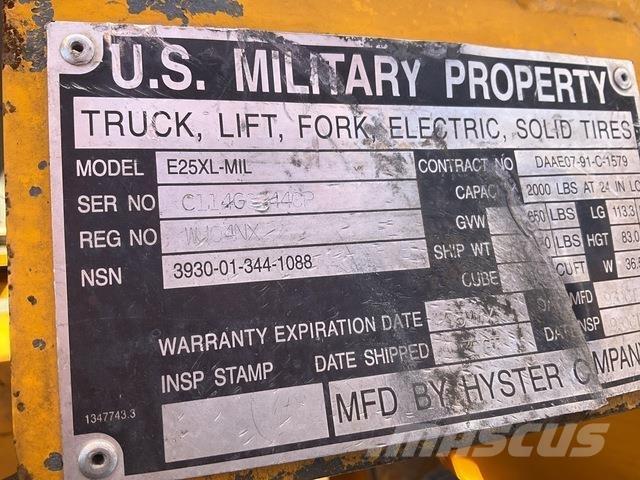 Hyster E25XL Elektromos targoncák