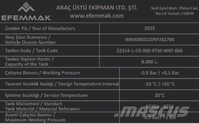 MAN TGM18.250 Vízszállító teherautók