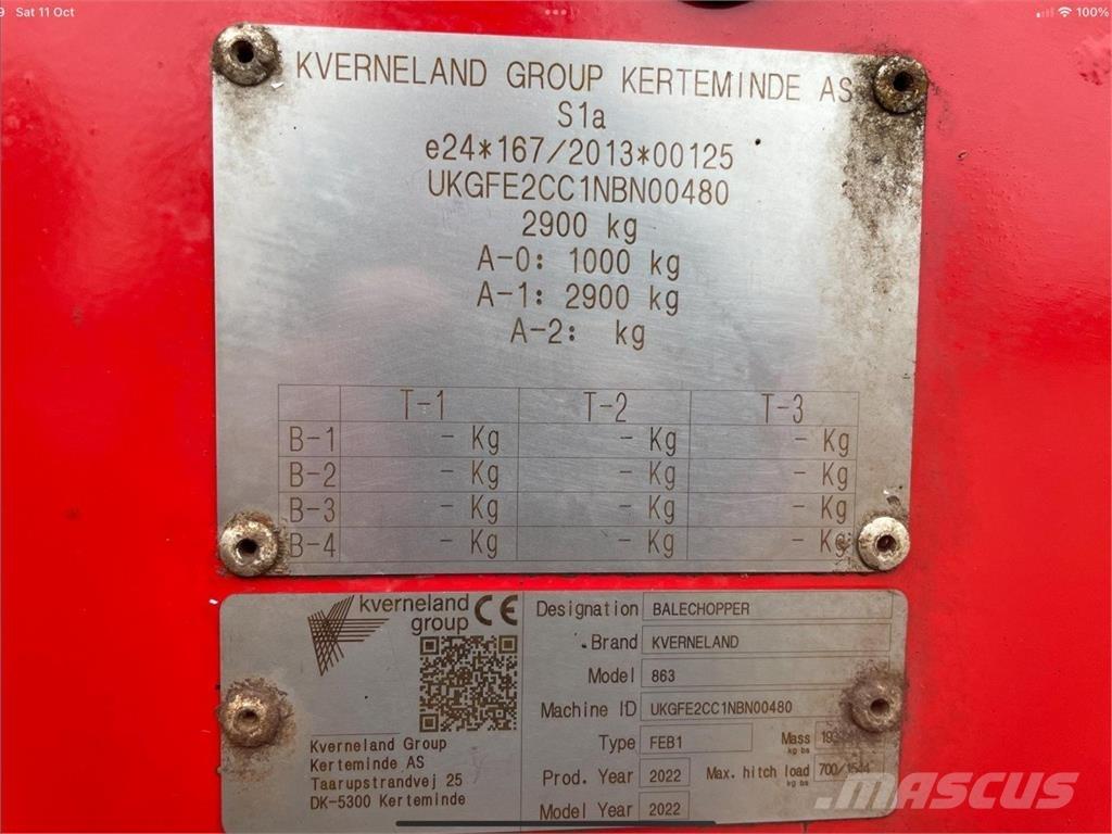 Kverneland 863 Takarmánykeverők