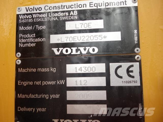 Volvo L70E Gumikerekes homlokrakodók