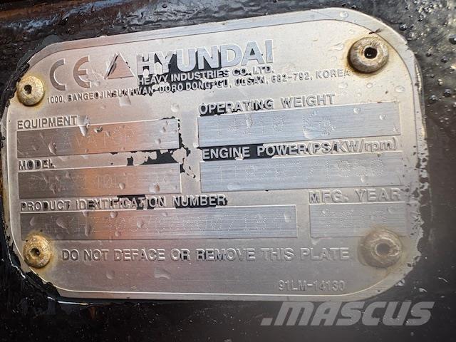 Hyundai R140-9A Lánctalpas kotrók