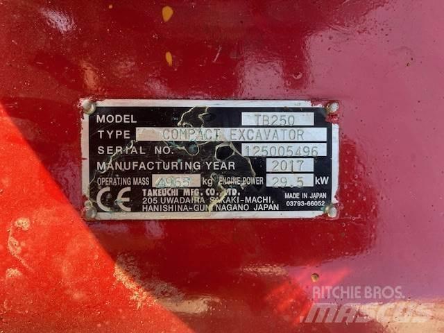 Takeuchi TB250 Közepes (midi) kotrók 7 t - 12 t