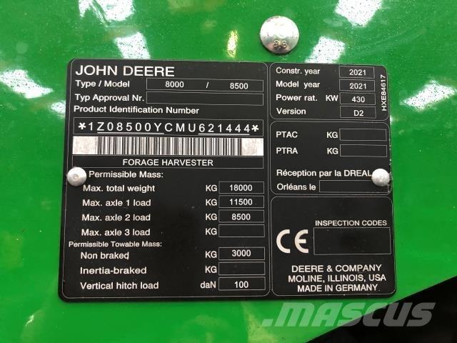 John Deere 8500 Szecskázók