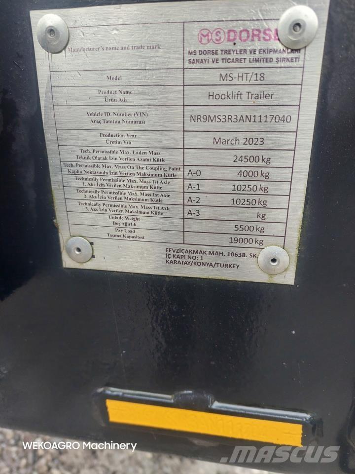 MS Dorse HT/18 Egyéb mezőgazdasági pótkocsik