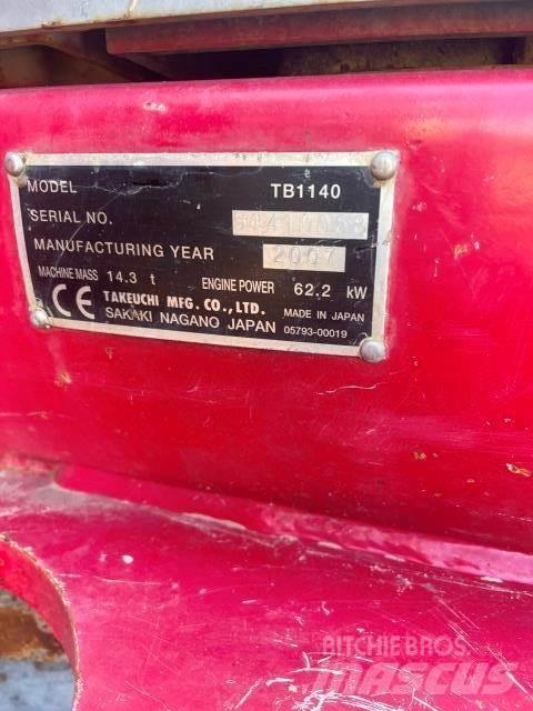 Takeuchi 1140 Mini kotrók < 7t
