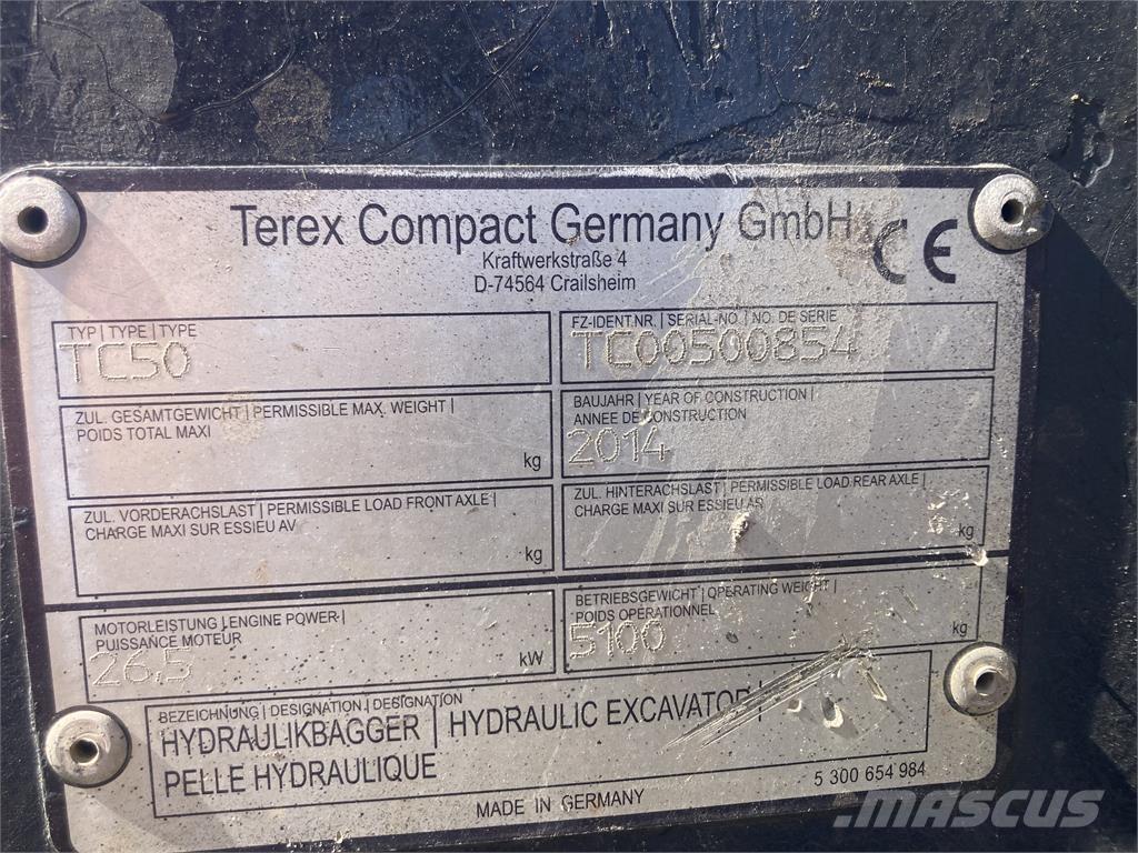 Terex TC50 Mini kotrók < 7t