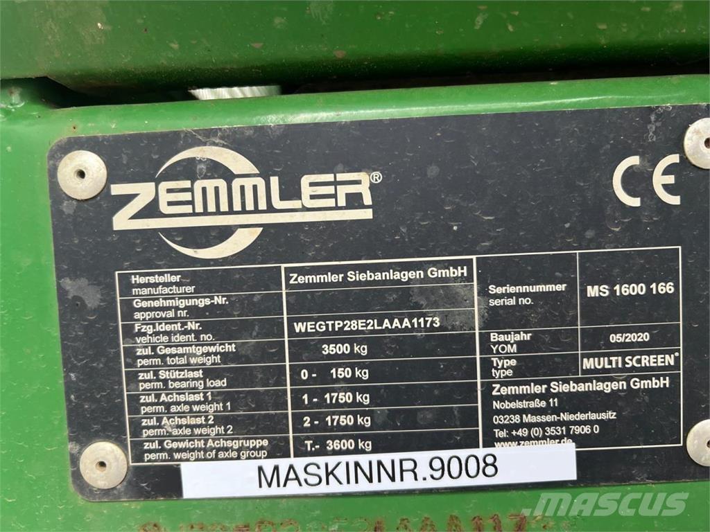 Zemmler MS1600 Válogató berendezések
