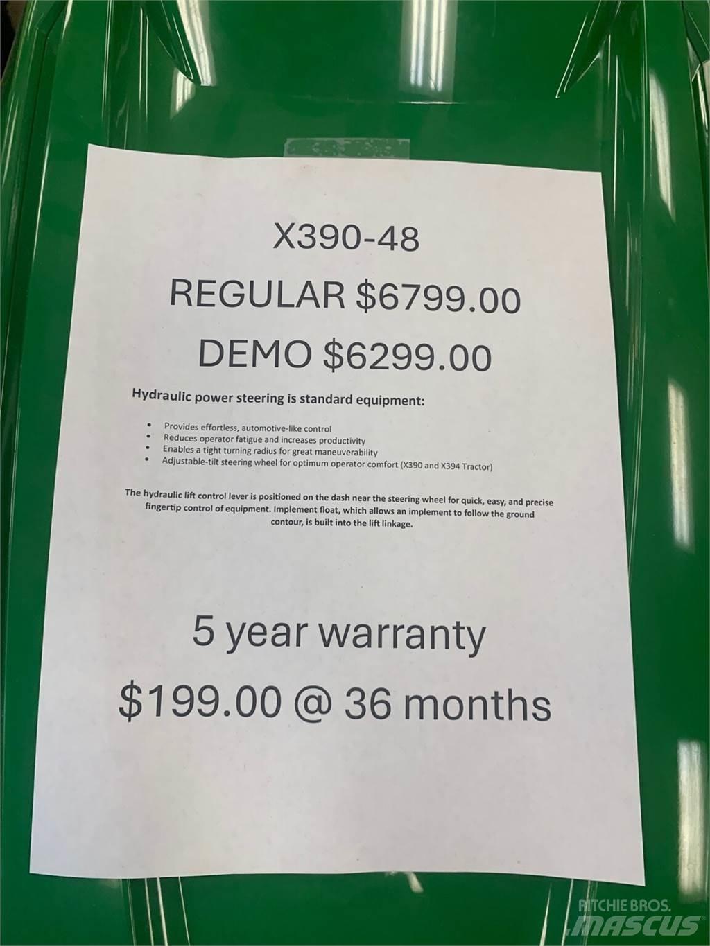 John Deere X390 Kompakt traktorok
